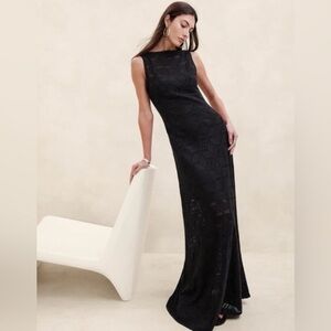 Banana Republic Black Knit Dress